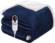 Electric Heated Blanket Full Size 72"x84" Soft Flannel W/ Overheat Protection 9