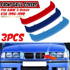 Für BMW 3er E36 1996-1998 Kühlergrill Zierleisten Streifen M Farben Front Grill