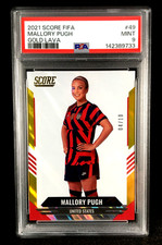 PSA 9 Pop 3 (Highest) Mallory Pugh Swanson 2021 Score FIFA GOLD LAVA /10 #49