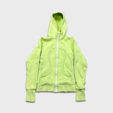 Lululemon Scuba Hoodie Womens Size 2 Green Full Zip Sports Hooded Sweatshirt