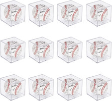 12Pack Baseball Display Case Acrylic Cube - UV Protected Acrylic Baseball Holder