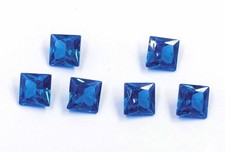 Natural Sri Lanka Blue Sapphire Princess Cut 8 mm Lot 6 PCS Loose Gemstone 6GHD