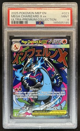 2025 Pokemon MEP Black Star Promos Mega Charizard X ex #023 PSA 9