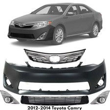 Front Bumper Cover Fascia Grille Assembly Kit For 2012-2014 Toyota Camry Front Bumper Cover Fascia Grille Assembly Kit For 2012-2014 Toyota Camry