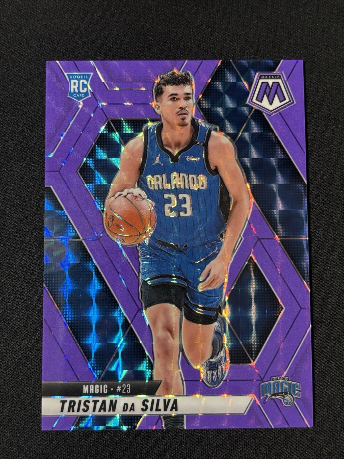 2024-25 Panini Mosaic Purple Fluorescent #230 Tristan Da Silva RC /249 - Magic