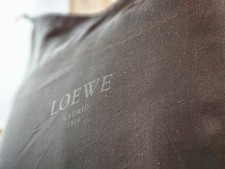 Authentic Loewe Black Dust Bag ONLY Drawstring 19x23" Logo MADRID 1846 Storing