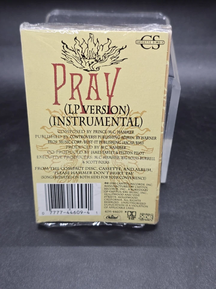 M.C. Hammer - Pray (Cassette Single) Version / Instrumental Version New Sealed  - Image 2 of 4