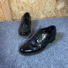 VTG 80s Oxford Dress Shoes Womens Sz 8 Black Florsheim Harvard Wingtip Brogue
