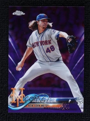 2018 Topps Chrome Purple Refractor 188/299 Jacob deGrom #143 09gu