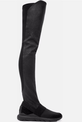 Adidas Y-3 by Yohji Yamamoto Black Qasa Elle Tight Sock High Boots US Size 7.5
