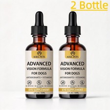 2 Pack Aura Pets Advanced Vision Formula for Dogs 30ml Gentle Fast Absorbing