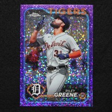 2024 Topps Chrome - Riley Greene - /299 - Purple  Speckle Refractor - #101