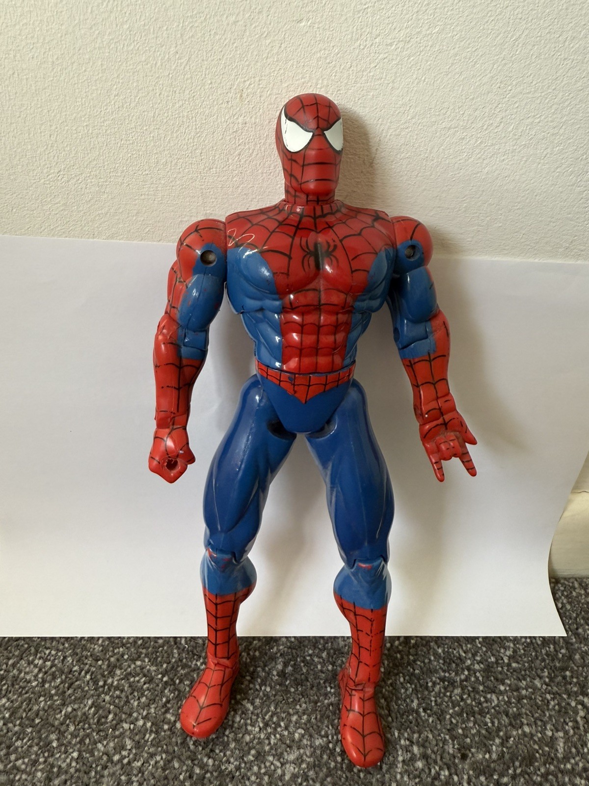 Vintage 1997 Marvel Toy Biz 10” Blue/Red Suit Spider-Man Posable Action Figure