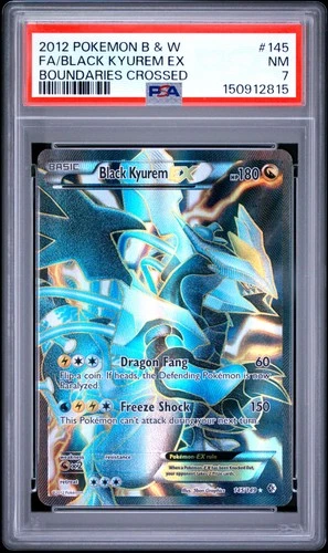 Pokemon Black Kyurem EX Boundaries Crossed Full Art 145/149 PSA 7