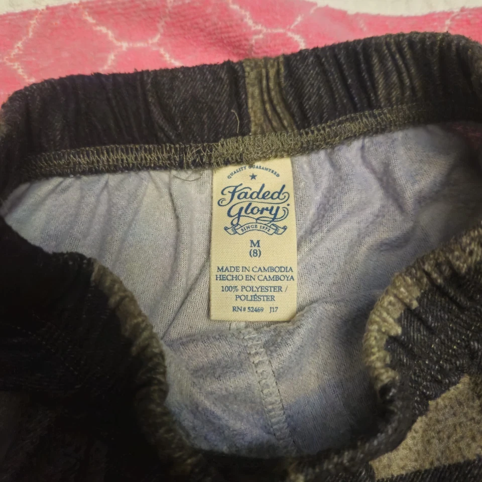 Pantalones de pijama Faded Glory para niño talla juvenil medianos dos pares Foto 4 de 4