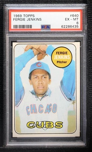 1969 Topps High # Fergie Jenkins #640 PSA 6 HOF