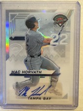 2025 Panini Prospect Edition Mac Horvath #32 Silver Holo Ticket Signature Rays