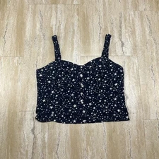 Idyllwind By Miranda Lambert Womens Size L Pineview Corset Star Crop Tank Top 