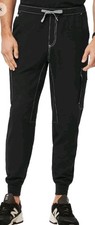 Figs Technical Collection Scrub Pants Black Cargo Tansen Contrast Joggers XL NWT