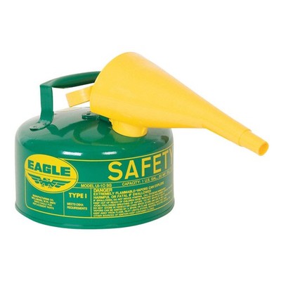 EAGLE  Type I Safety Can,1 gal.,Green,8'' H 15Z005