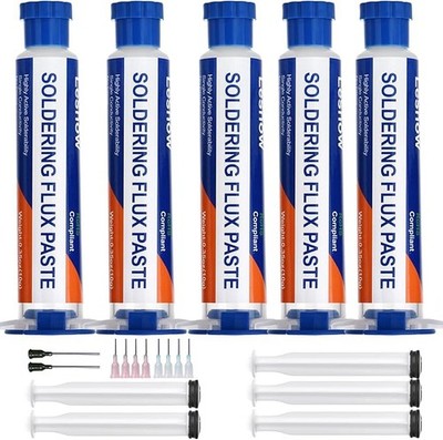 Solder Flux Paste 5 Sets No Clean for Electronics