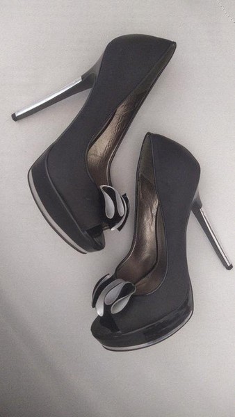 Women Carvela Heels Black Textile 40