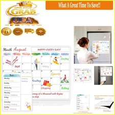 Dry Erase Magnetic Calendar for Fridge 15x11.5 Whiteboard Weekly Planner