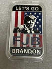 2024 1 Oz .999 Silver U.S Flag Trump Lets Go Brandon FJB Colorized/Enameled Bar