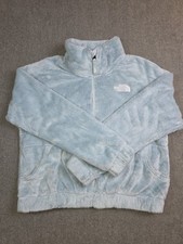 The North Face Girls Osolita Full-Zip Jacket Ice Blue Soft Furry Fleece XL