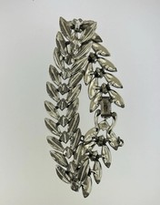 Vintage Cora Silver Floral Leaf Leaves Floral Bracelet Feather Design 7?