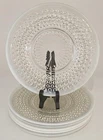 6 Vintage Anchor Hocking Moonstone Hobnail Opalescent 8.5" Plates Lot