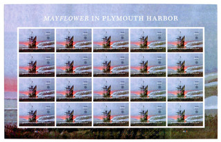 U.S. #5524 MNH MAYFLOWER IN PLYMOUTH HARBOR FOREVER SHEET FV $15.60 (2020)