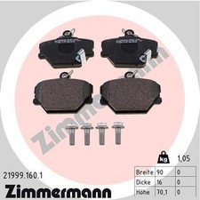 Zimmermann 21999.160.1 Bremsbelagsatz, Scheibenbremse für SMART 21999.160.1 vorn