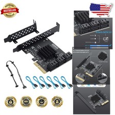 PCIe 4x SATA Controller, 6Gbps SATA3.0, 6 Ports, Win/Linux Support