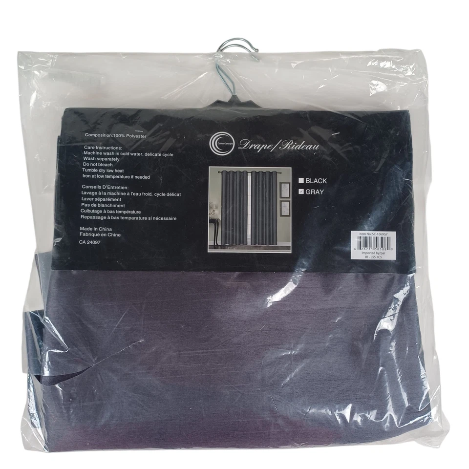 Faux Silk Grommet Curtain Panel 54×84 Gray – New, Light Filtering Drapery - Image 2 of 4