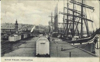 Vintage Australian Postcard. Kings Wharf. Newcastle. NSW. Unused.