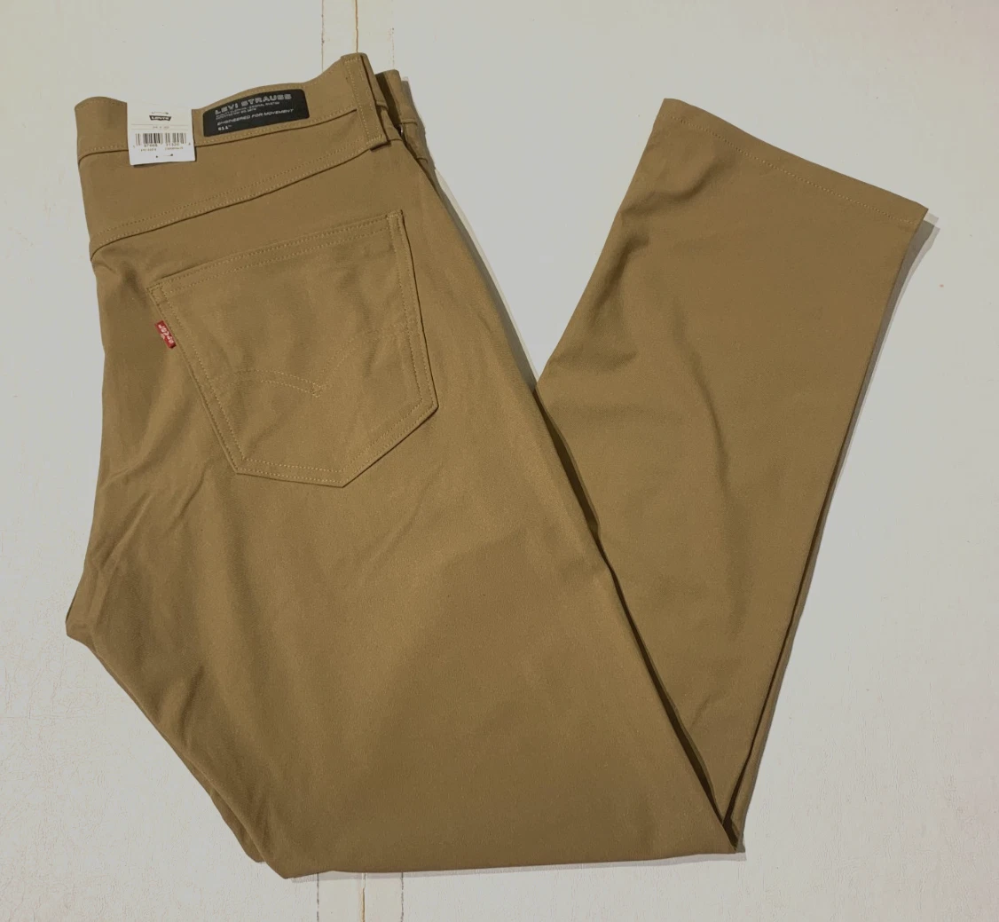 NWT LEVI'S Men's 511 SLIM High Stretch TECH Long Pants Bronze Brown All Size