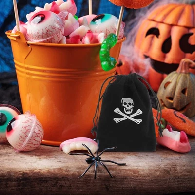 12 Pcs Petits Sacs À Cordon Bonbons De Faveur La Fête D'Halloween - Photo 1/4