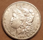 1887 S Morgan Silver Dollar Liberty Head One Dollar coin HIGH GRADE AU