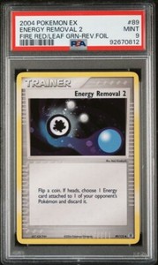 POKEMON EX Fire Red Leaf Green ENERGY REMOVAL 2 89/112 REVERSE HOLO FOIL PSA 9 