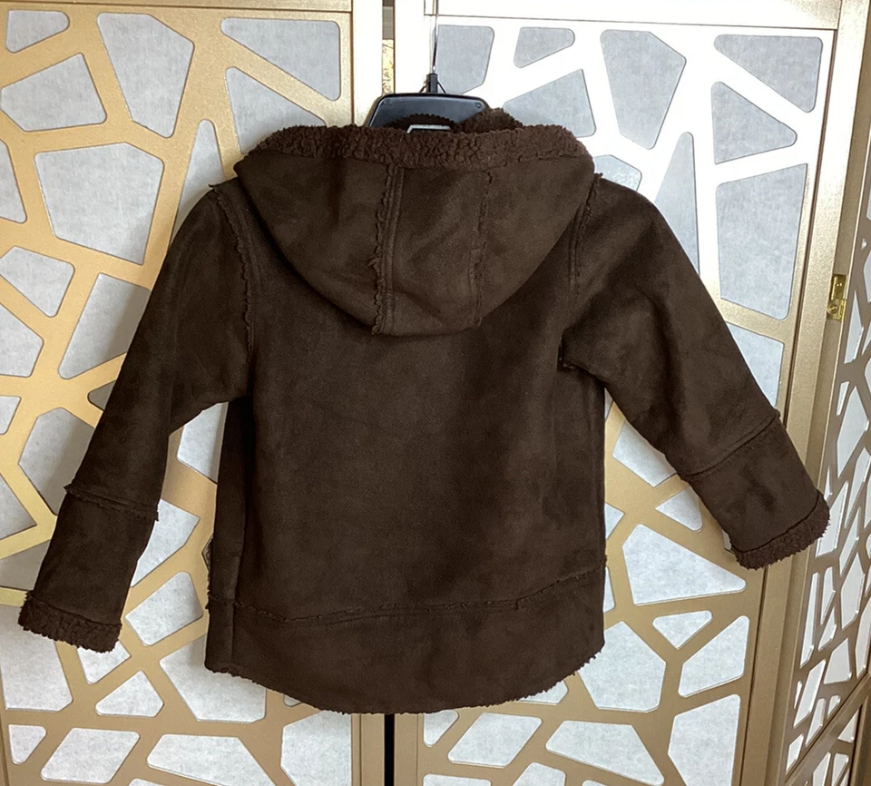 Rothschild Under Zero Niños Abrigo Chaqueta Marrón Gamuza 5/6 M Foto 2 de 3