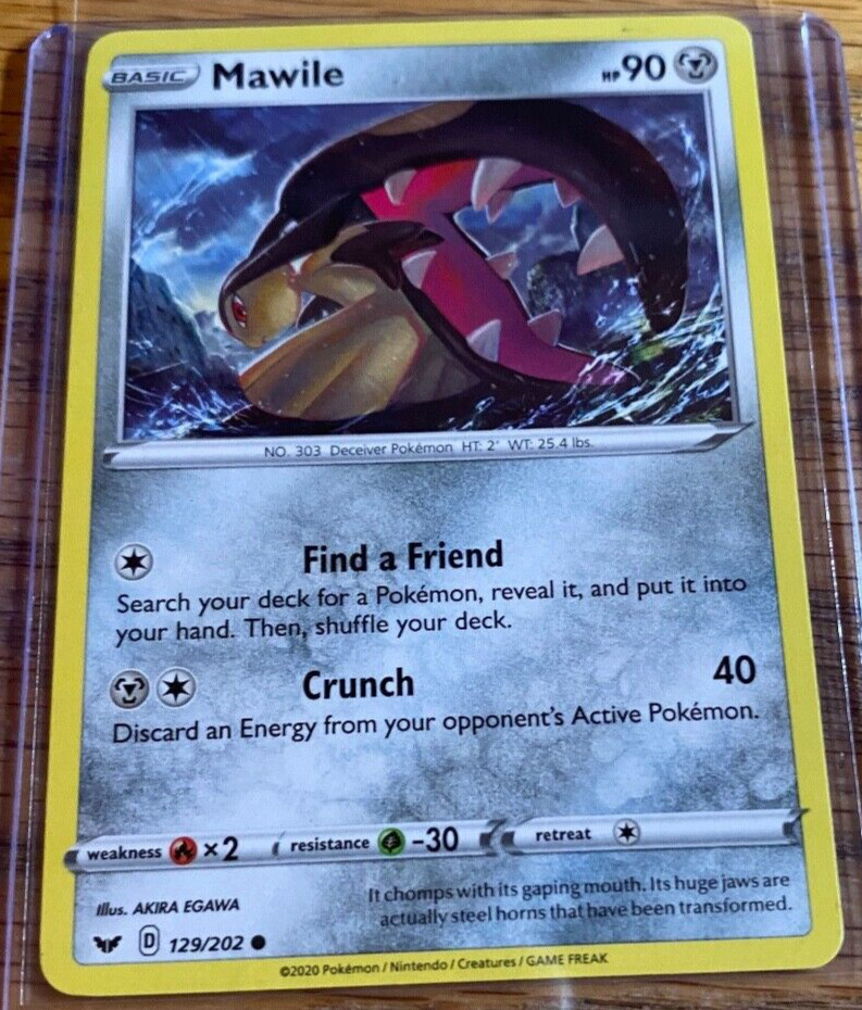 Mawile 129/202 - Sword & Shield - Common - Pokemon Card TCG - Lightly Played 202
