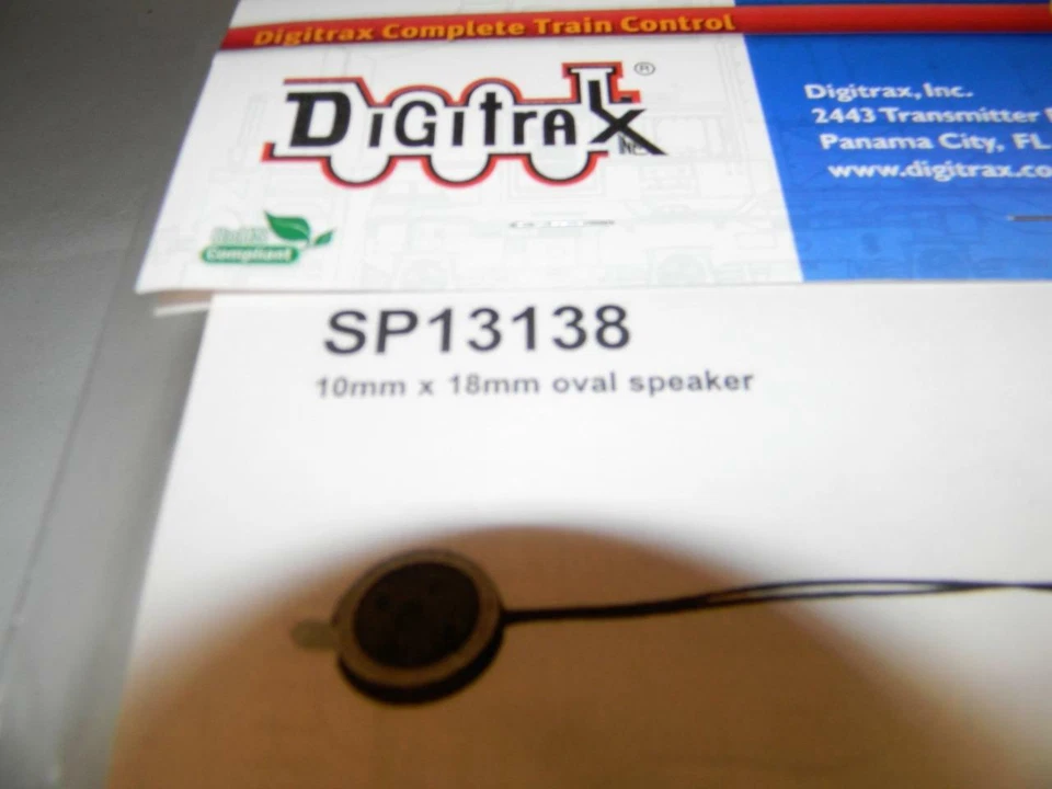 Digitrax SP13138 All Scales 10mm x 18mm Oval Speaker 8 Ohms - Image 2 of 4