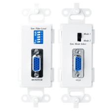 Element-Hz  ELE7015 VGA Over Cat5e/6 Extender Wall Plate White 