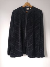 Erika Woman Black Long Sleeve Pre-owned Jacket Size 2x