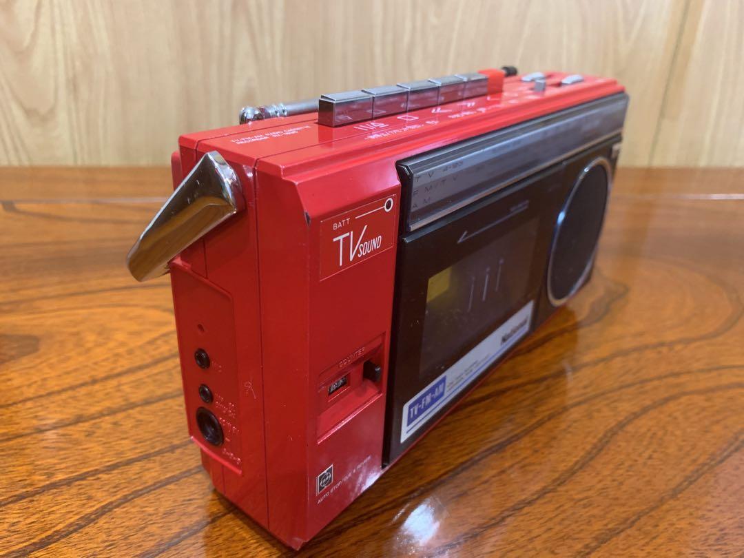National RX-1835 Radio Cassette Player Red AC V100 | eBay