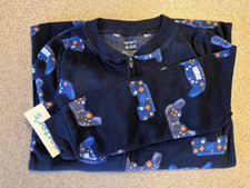 New Boys 6-14 Carter's One-Piece Fleece Footed Pajamas-Video Gamer