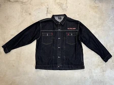 US Polo ASSN Jacket Mens XXL Black Denim Hip Hop Urban City Streetwear Logo y2k