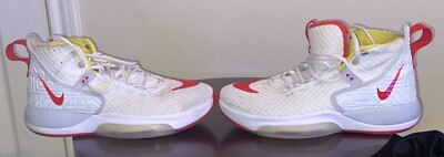 Nike Zoom Rize Size 10 Men's White Red Orbit Yellow Basketball Shoes BQ5467-100