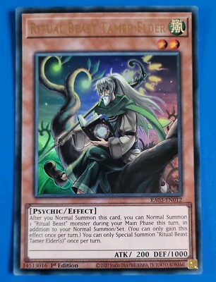 RA03-DE012 - Ritualungeheuer Bändiger Älter - Ultra Rare - 1. Auflage - Neu - YuGiOh Karte